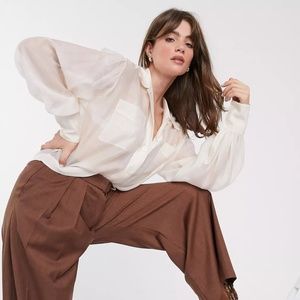[SOLD] &OTHERSTORIES Sheer Beige Blouse | New W/O Tags